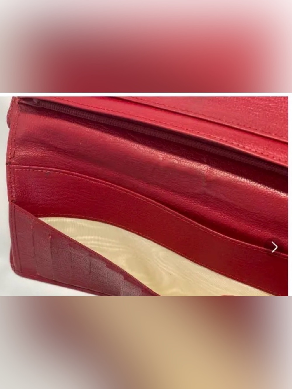 CHANEL Red Leather Flap Long Wallet - Picture 7 of 8